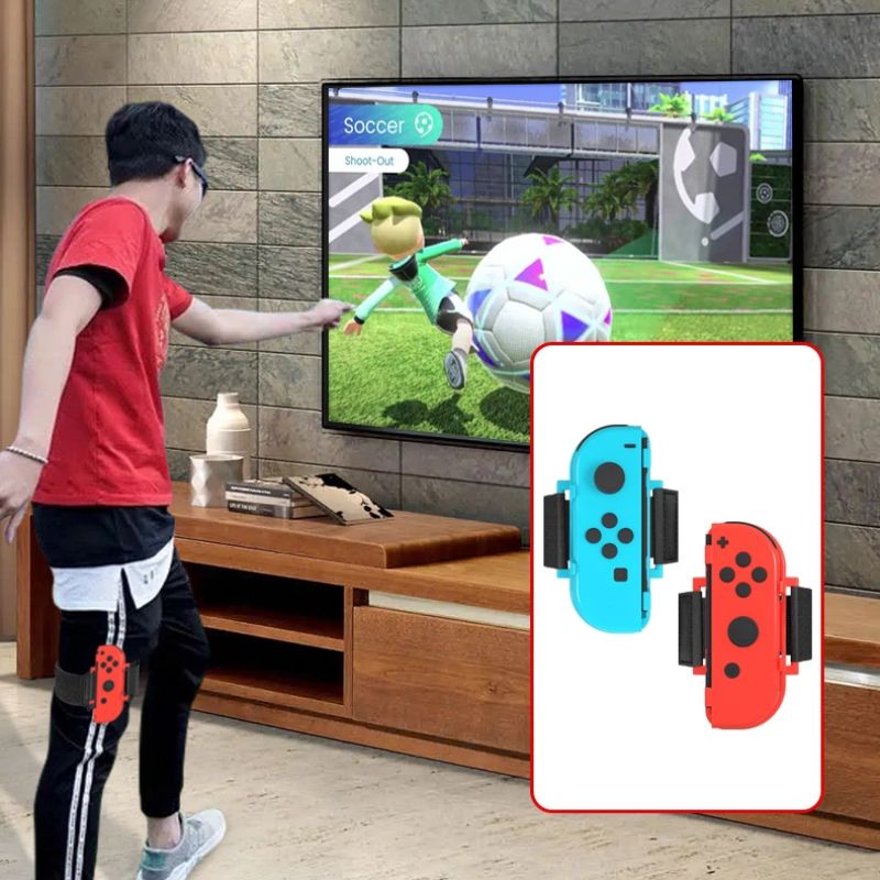 Pakiet akcesoriów rodzinnych 10 w 1 do gry Nintendo Switch Sports - zestaw czerwony i niebieski - obrazek 26