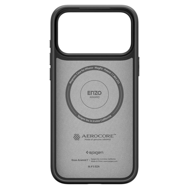 Etui Spigen Enzo Aramid "T" MagSafe na iPhone 17 Pro Max - czarne - obrazek 3