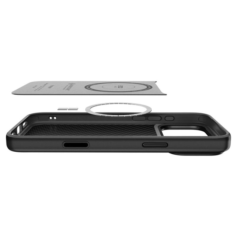 Etui Spigen Enzo Aramid "T" MagSafe na iPhone 17 Pro Max - czarne - obrazek 7