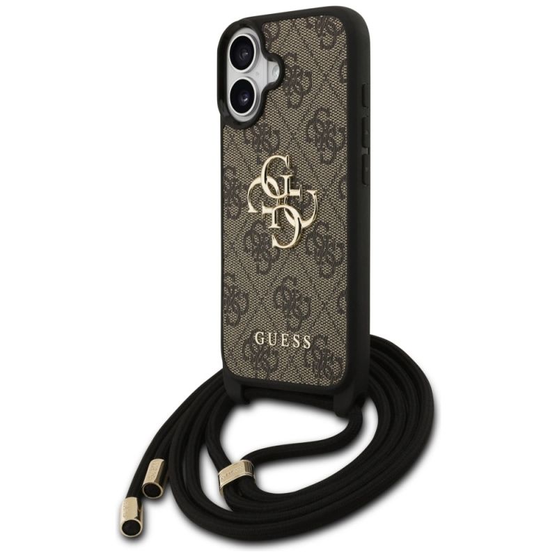 Etui Guess 4G Big Logo Cord Stap Crossbody na iPhone 17 - brązowe - obrazek 2