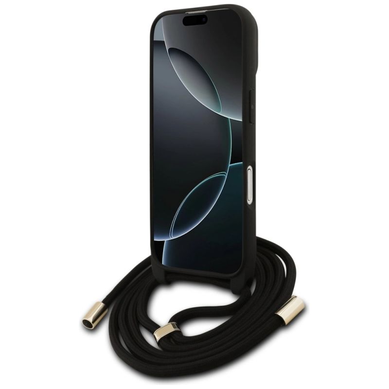 Etui Guess 4G Big Logo Cord Stap Crossbody na iPhone 17 - brązowe - obrazek 4
