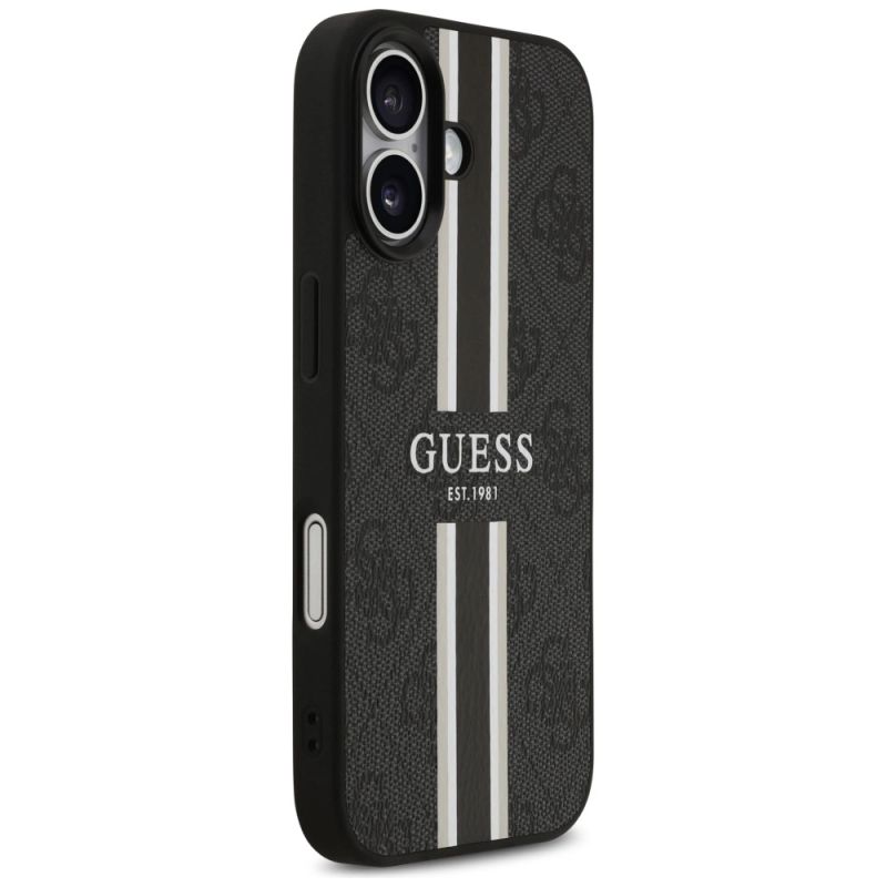 Etui Guess 4G Printed Stripes MagSafe na iPhone 17 -czarne - obrazek 4