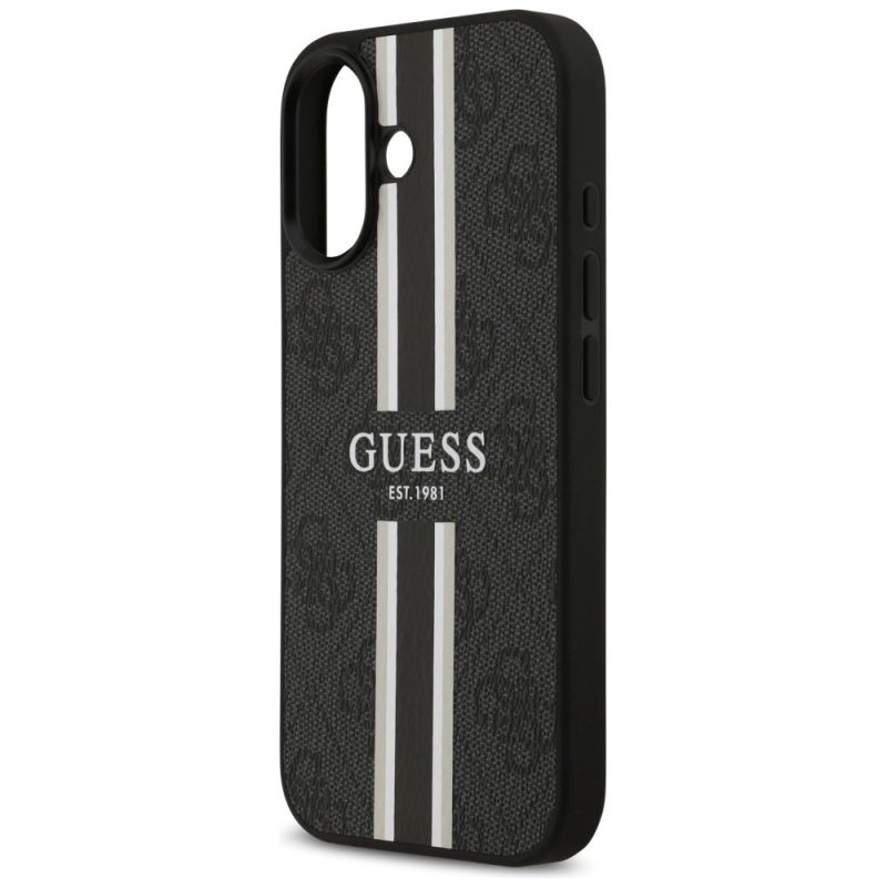 Etui Guess 4G Printed Stripes MagSafe na iPhone 17 -czarne - obrazek 6