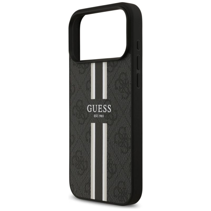Etui Guess 4G Printed Stripes MagSafe na iPhone 17 Pro Max - czarne - obrazek 6