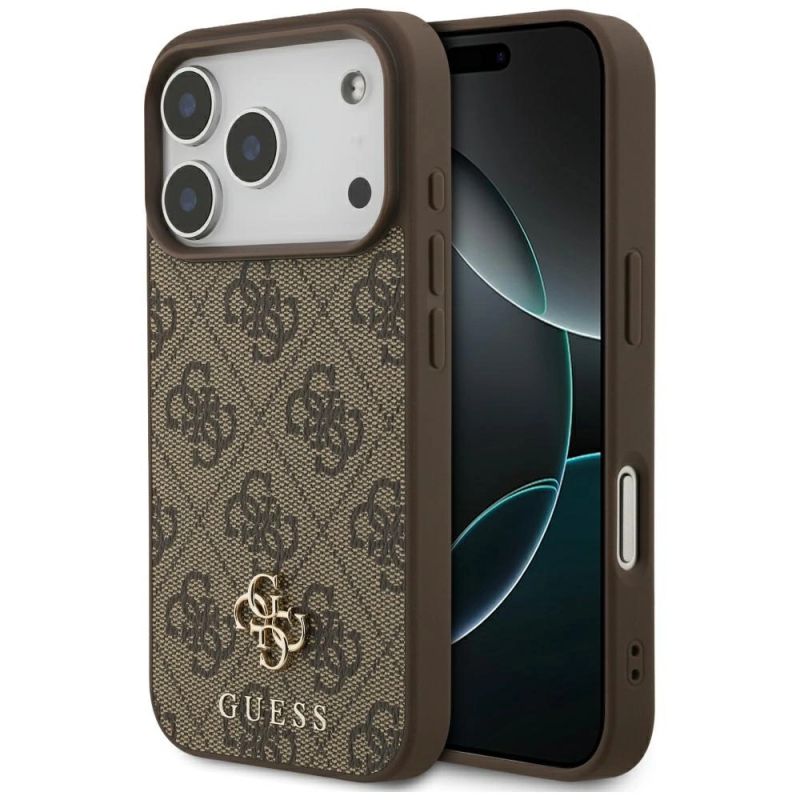 Etui Guess 4G Small Classic Logo MagSafe na iPhone 17 Pro - brązowe