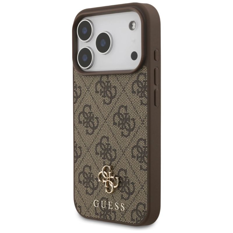 Etui Guess 4G Small Classic Logo MagSafe na iPhone 17 Pro - brązowe - obrazek 2