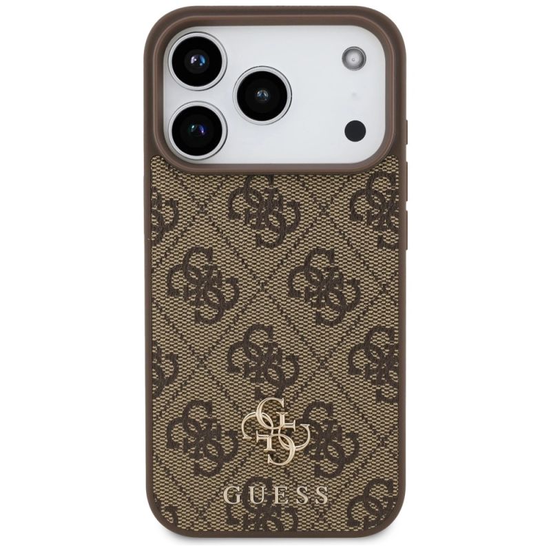 Etui Guess 4G Small Classic Logo MagSafe na iPhone 17 Pro - brązowe - obrazek 3