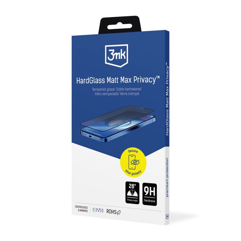 Szkło hartowane 3mk Hardglass Matt Max Privacy na iPhone 17 Pro Max - obrazek 19