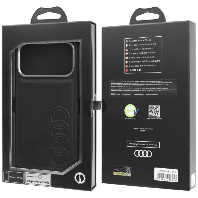 Etui Audi TT Synthetic Leather MagSafe do iPhone 17 Pro Max - czarne - obrazek 10