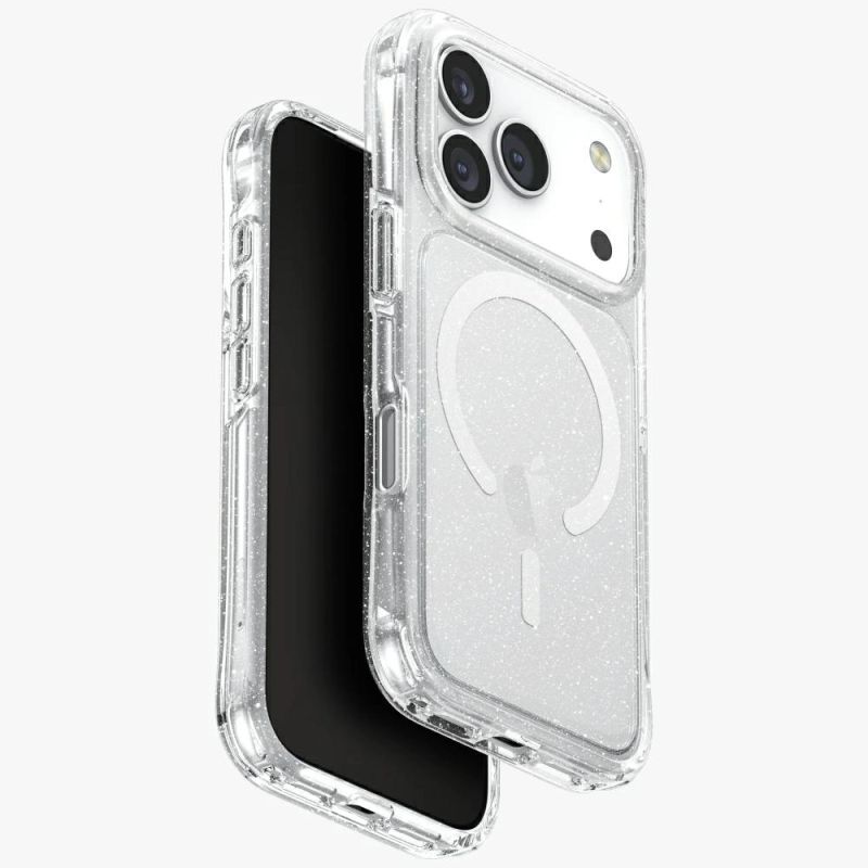 Etui UNIQ LifePro Xtreme Magclick Charging do iPhone 17 Pro - przezroczysty-brokat