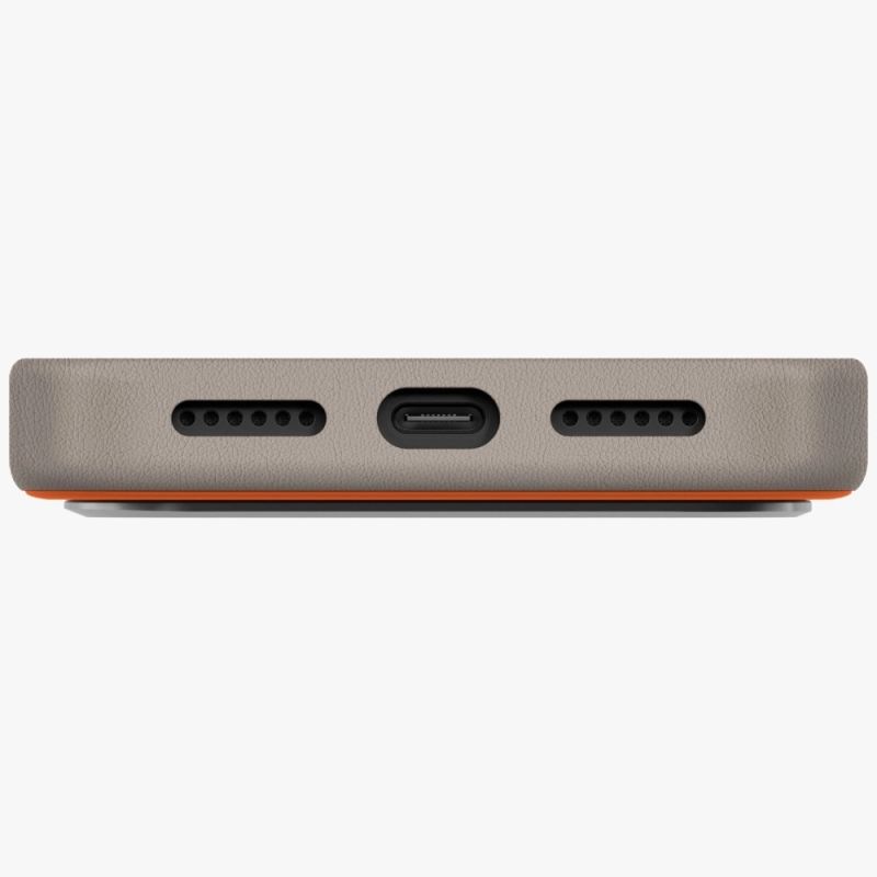 Etui UNIQ Lyden DS do iPhone 17 Pro Max Magclick Charging - pomarańczowo-szary - obrazek 4