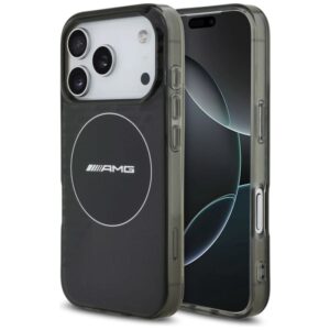 Etui AMG Double Layer Transparent Smocked MagSafe do iPhone 17 Pro - czarne