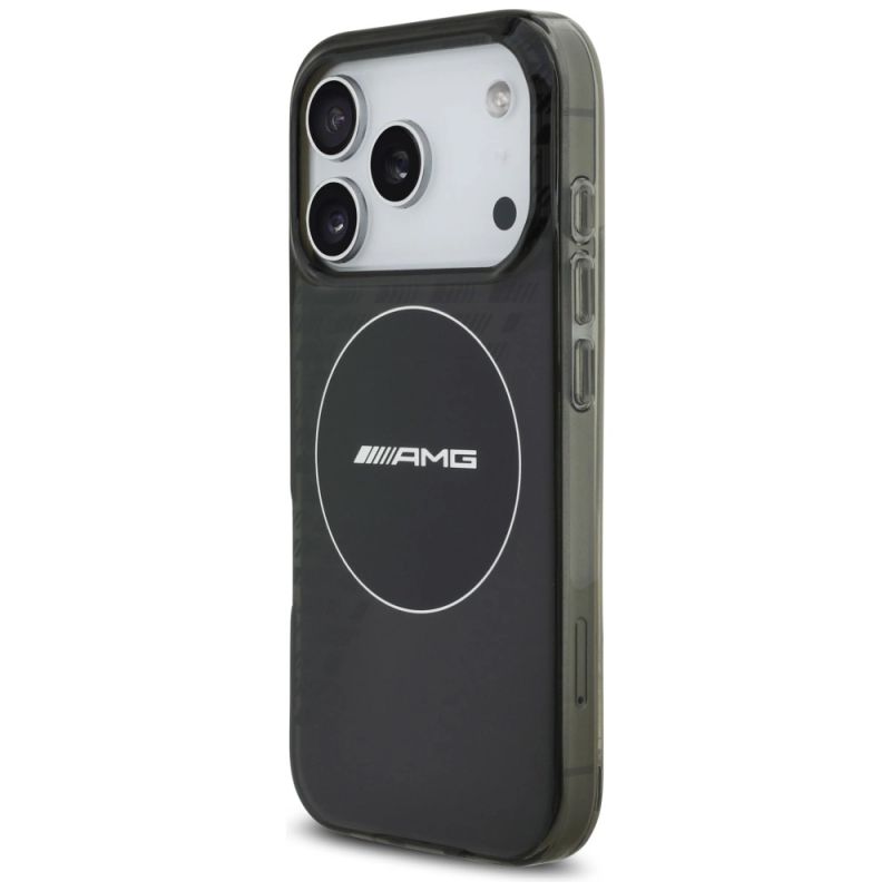 Etui AMG Double Layer Transparent Smocked MagSafe do iPhone 17 Pro - czarne - obrazek 2