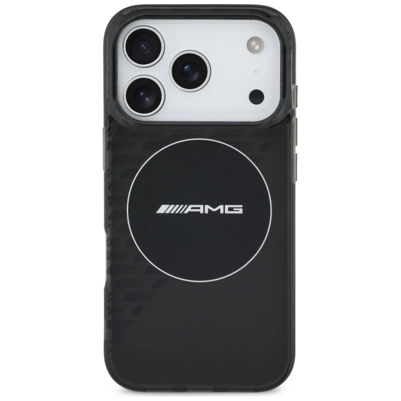 Etui AMG Double Layer Transparent Smocked MagSafe do iPhone 17 Pro - czarne - obrazek 3