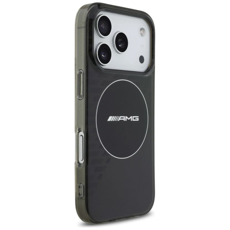 Etui AMG Double Layer Transparent Smocked MagSafe do iPhone 17 Pro - czarne - obrazek 4