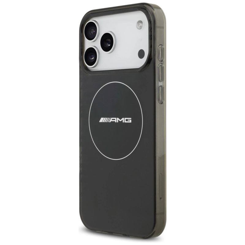 Etui AMG Double Layer Transparent Smocked MagSafe do iPhone 17 Pro Max - czarne - obrazek 2
