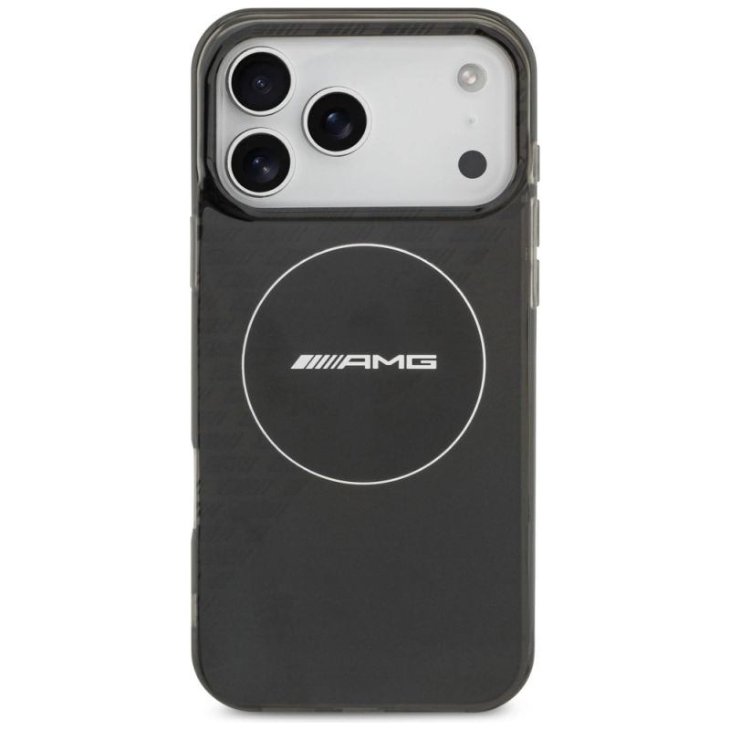 Etui AMG Double Layer Transparent Smocked MagSafe do iPhone 17 Pro Max - czarne - obrazek 3