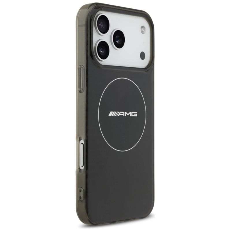Etui AMG Double Layer Transparent Smocked MagSafe do iPhone 17 Pro Max - czarne - obrazek 4