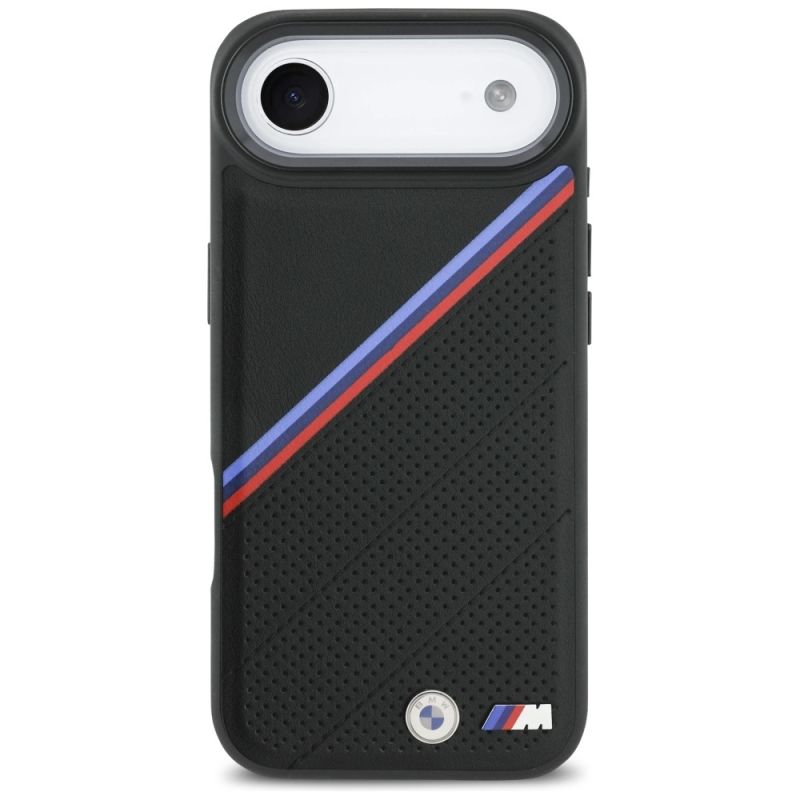 Etui BMW M Tricolor Metal Logo MagSafe do iPhone 17 Air - czarne - obrazek 3