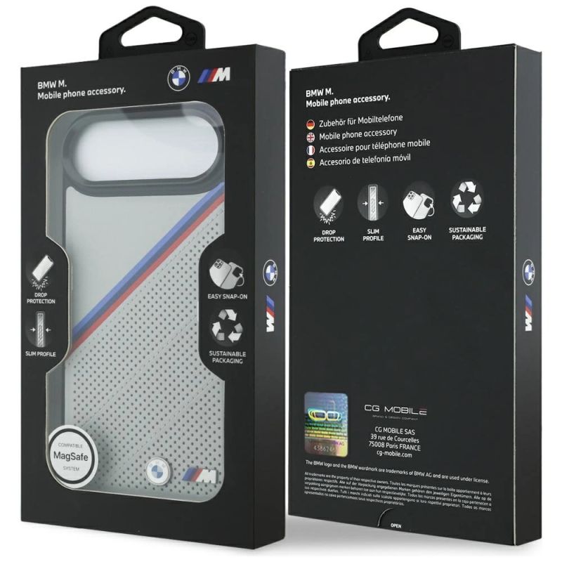 Etui BMW M Tricolor Metal Logo MagSafe do iPhone 17 Air - szare - obrazek 8