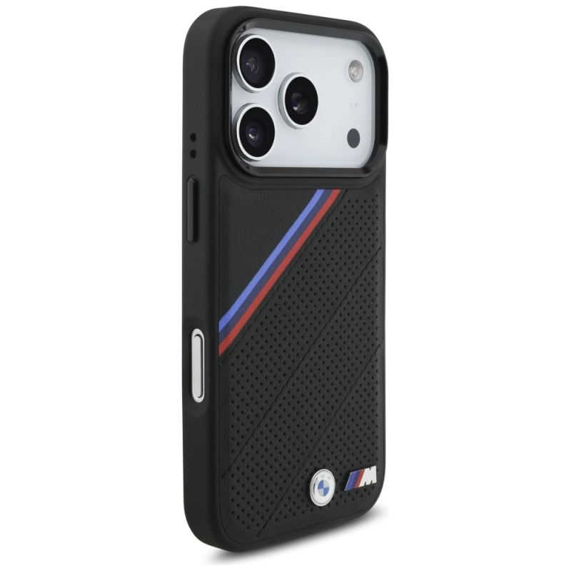 Etui BMW M Tricolor Metal Logo MagSafe do iPhone 17 Pro - czarne - obrazek 4