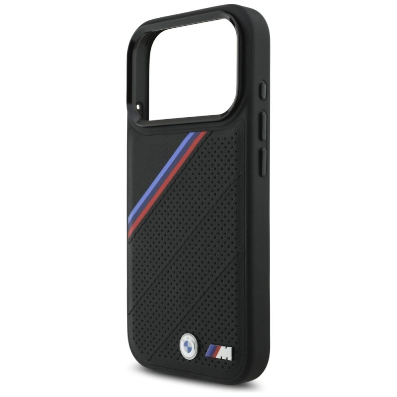 Etui BMW M Tricolor Metal Logo MagSafe do iPhone 17 Pro - czarne - obrazek 6