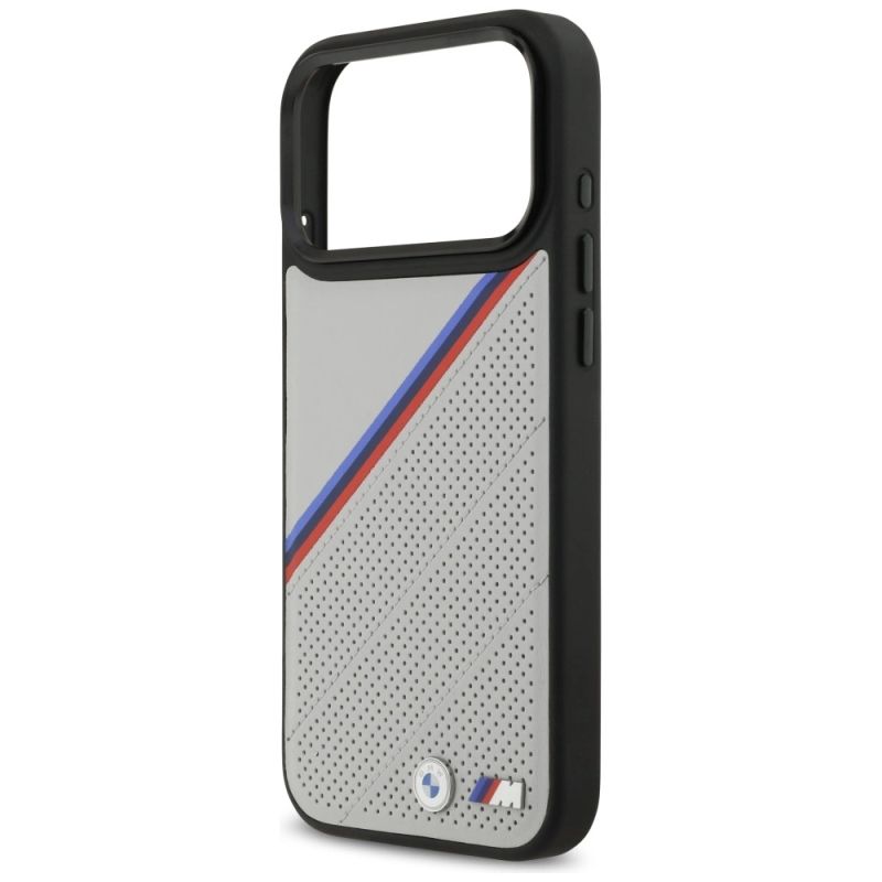 Etui BMW M Tricolor Metal Logo MagSafe do iPhone 17 Pro Max - szare - obrazek 6