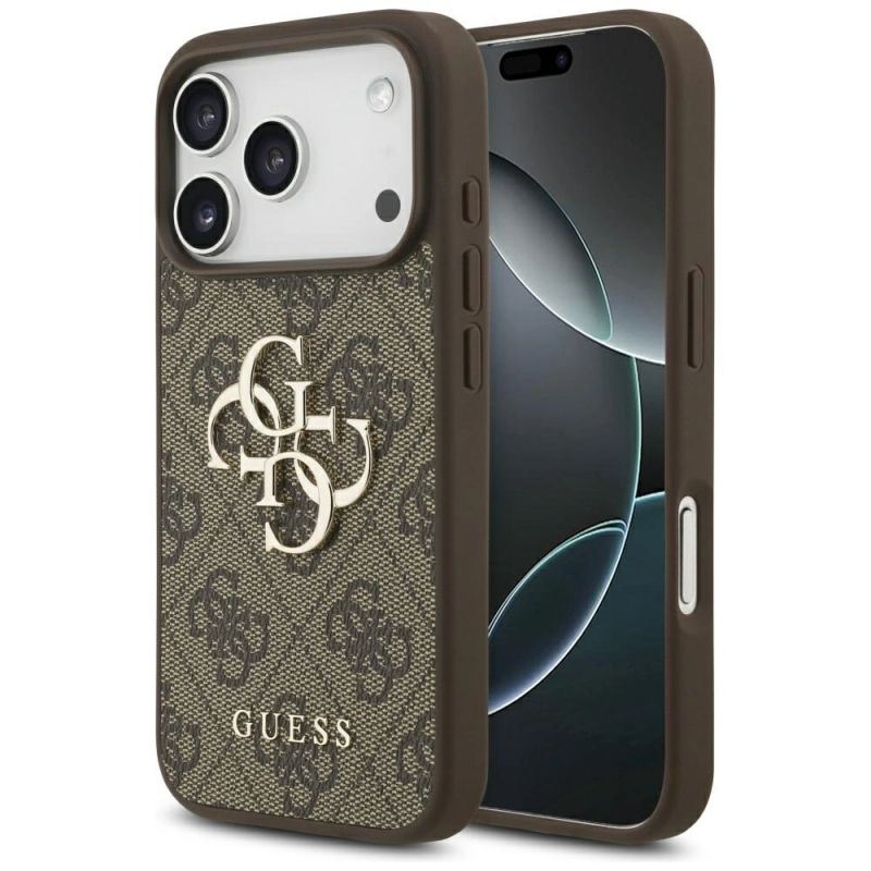 Etui Guess 4G Big Logo do iPhone 17 Pro - brązowe