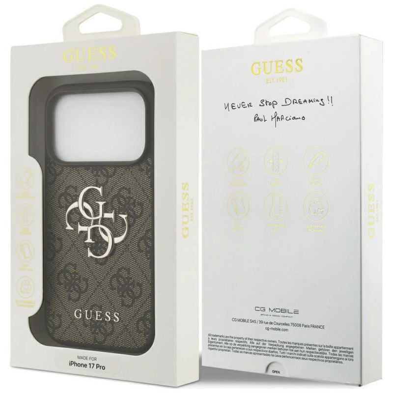 Etui Guess 4G Big Logo do iPhone 17 Pro - brązowe - obrazek 8