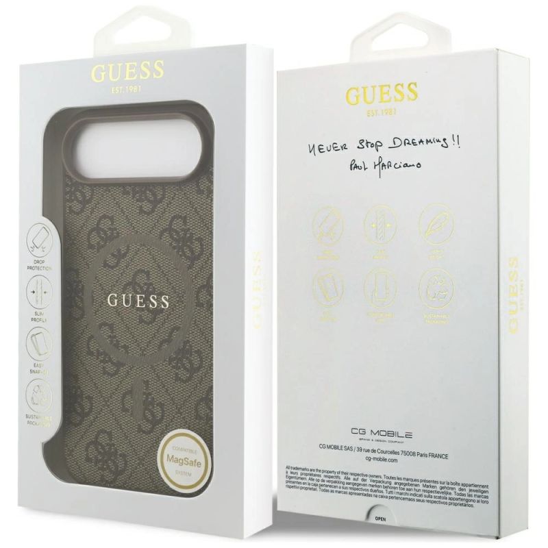 Etui Guess 4G Ring Classic Logo MagSafe na iPhone 17 Air - brązowe - obrazek 8