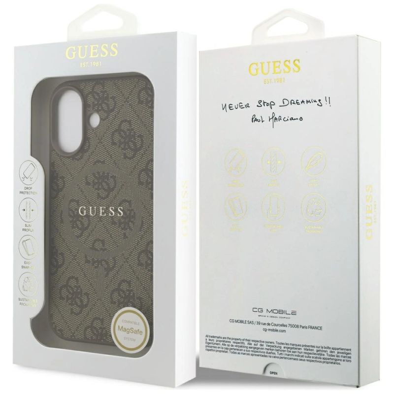 Etui Guess 4G Ring Classic Logo MagSafe na iPhone 17 - brązowe - obrazek 8