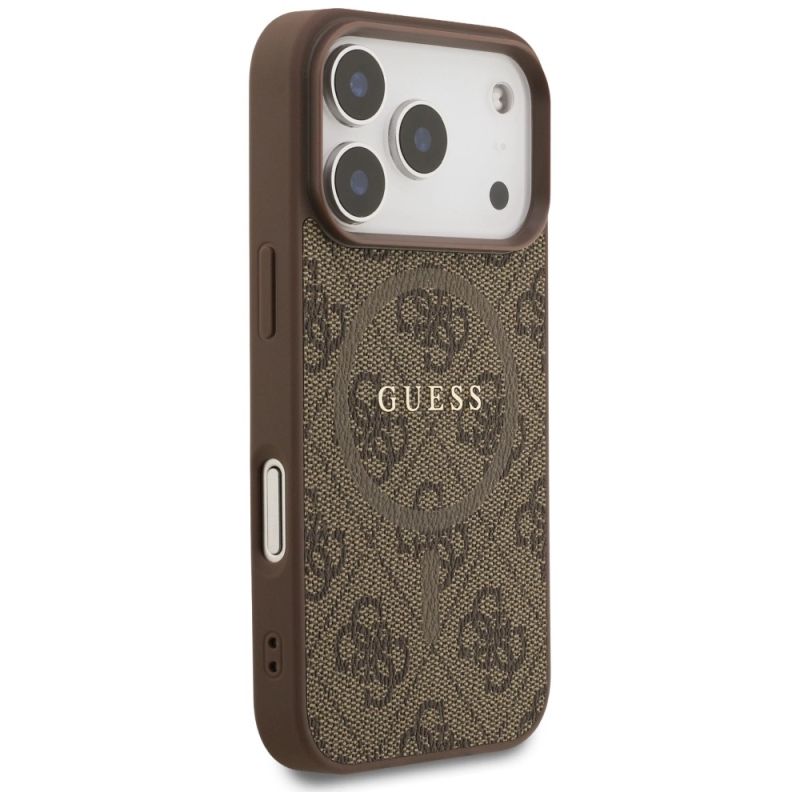 Etui Guess 4G Ring Classic Logo MagSafe na iPhone 17 Pro - brązowe - obrazek 4
