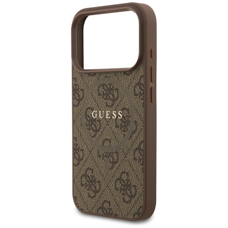 Etui Guess 4G Ring Classic Logo MagSafe na iPhone 17 Pro - brązowe - obrazek 6