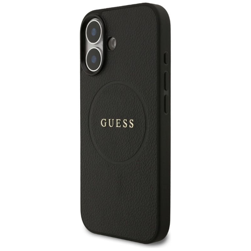 Etui Guess Grained Ring MagSafe do iPhone 17 - czarne - obrazek 2
