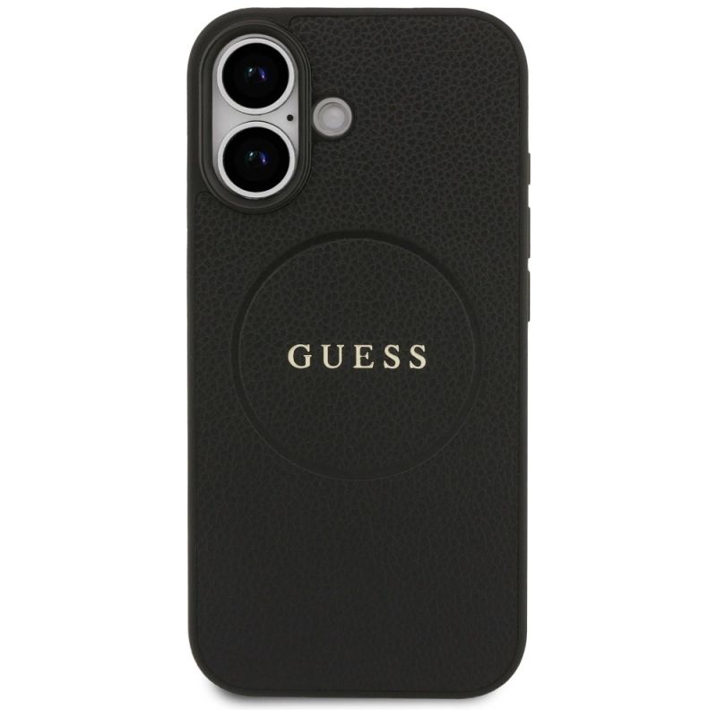 Etui Guess Grained Ring MagSafe do iPhone 17 - czarne - obrazek 3