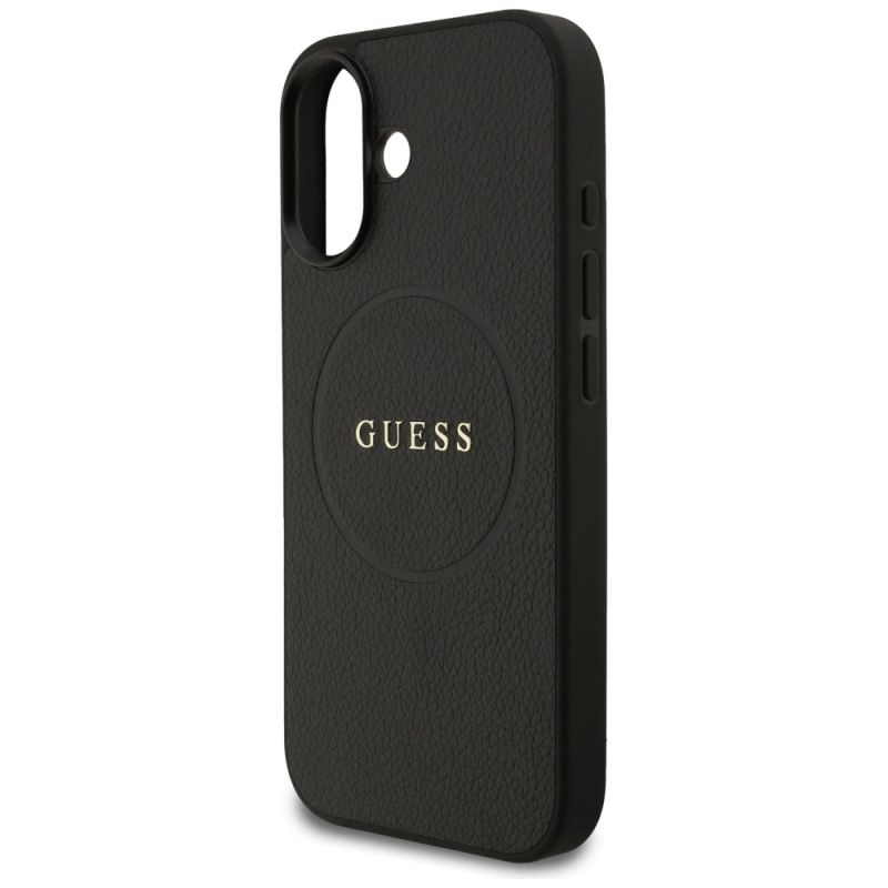Etui Guess Grained Ring MagSafe do iPhone 17 - czarne - obrazek 6