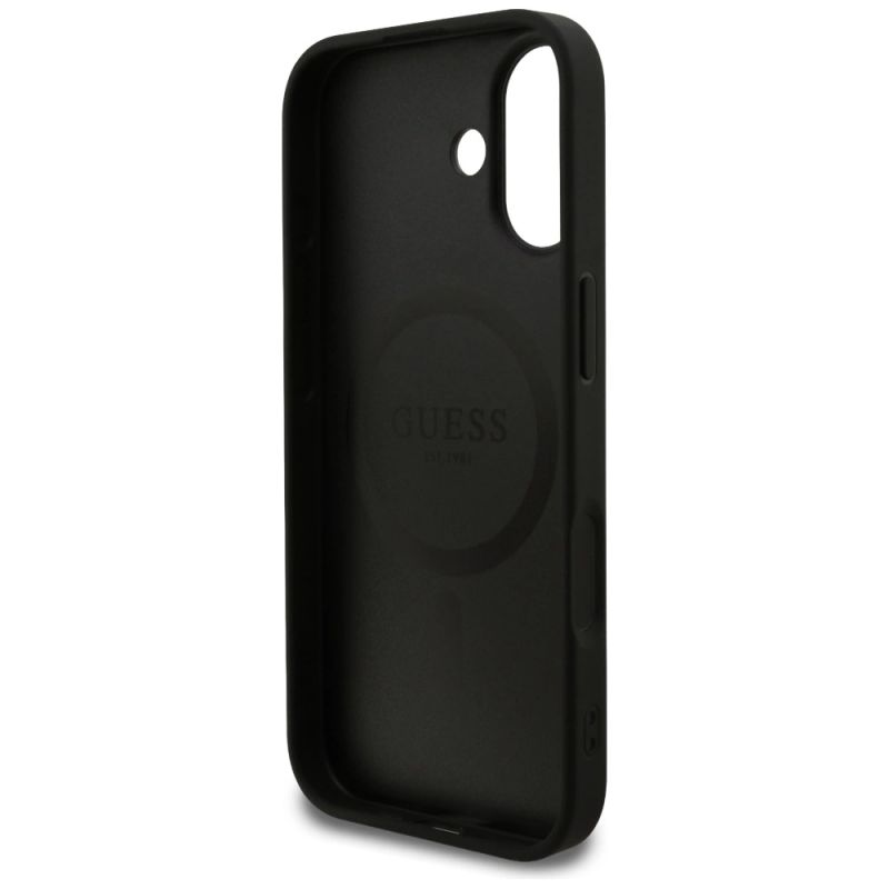 Etui Guess Grained Ring MagSafe do iPhone 17 - czarne - obrazek 7