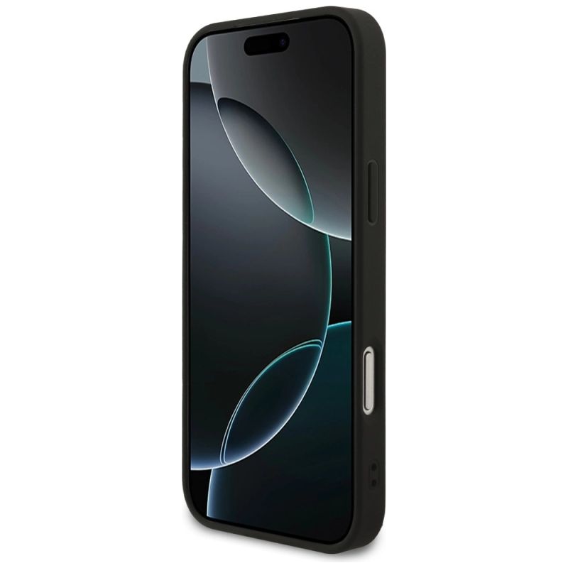 Etui Guess Grained Ring MagSafe do iPhone 17 Pro Max - czarne - obrazek 5