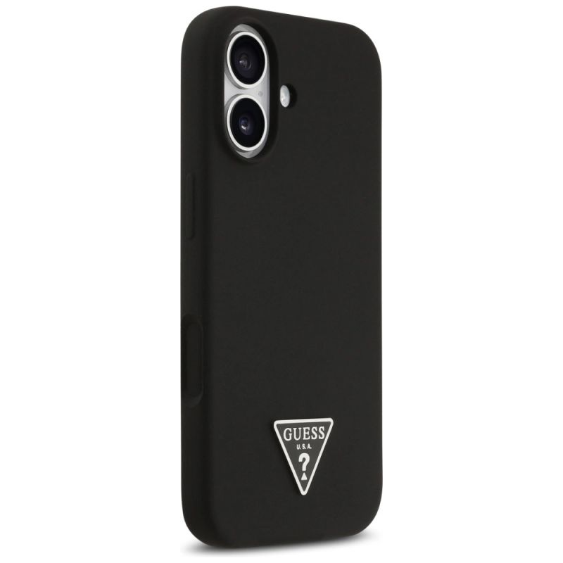 Etui Guess Silicone Triangle Logo MagSafe do iPhone 17 - czarne - obrazek 4