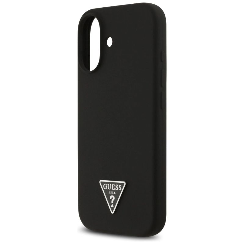 Etui Guess Silicone Triangle Logo MagSafe do iPhone 17 - czarne - obrazek 6