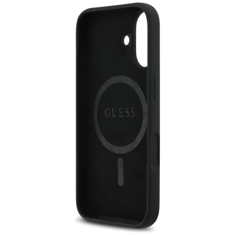 Etui Guess Silicone Triangle Logo MagSafe do iPhone 17 - czarne - obrazek 7