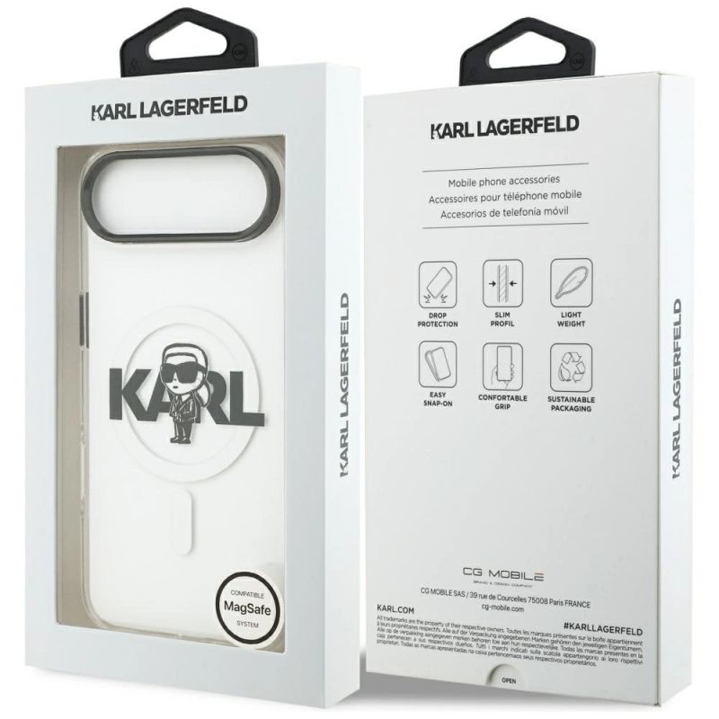 Etui Karl Lagerfeld IML Karl Sketch Logo MagSafe do iPhone 17 Air - przezroczyste - obrazek 8