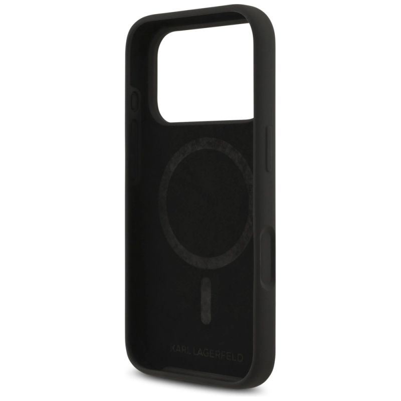 Etui Karl Lagerfeld Silicone Karl&Choupette Ring MagSafe do iPhone 17 Pro Max - czarne - obrazek 7