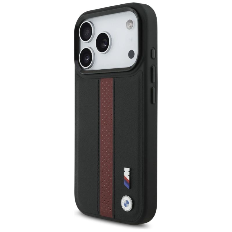 Etui BMW M Perforated Stripe Logo MagSafe na iPhone 17 Pro - czerwone - obrazek 2