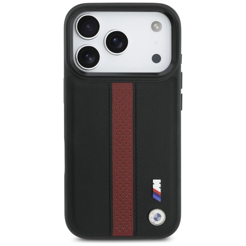 Etui BMW M Perforated Stripe Logo MagSafe na iPhone 17 Pro - czerwone - obrazek 3