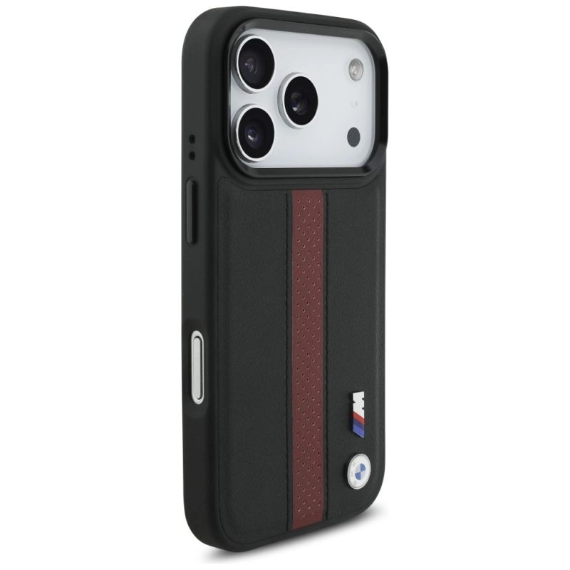 Etui BMW M Perforated Stripe Logo MagSafe na iPhone 17 Pro - czerwone - obrazek 4