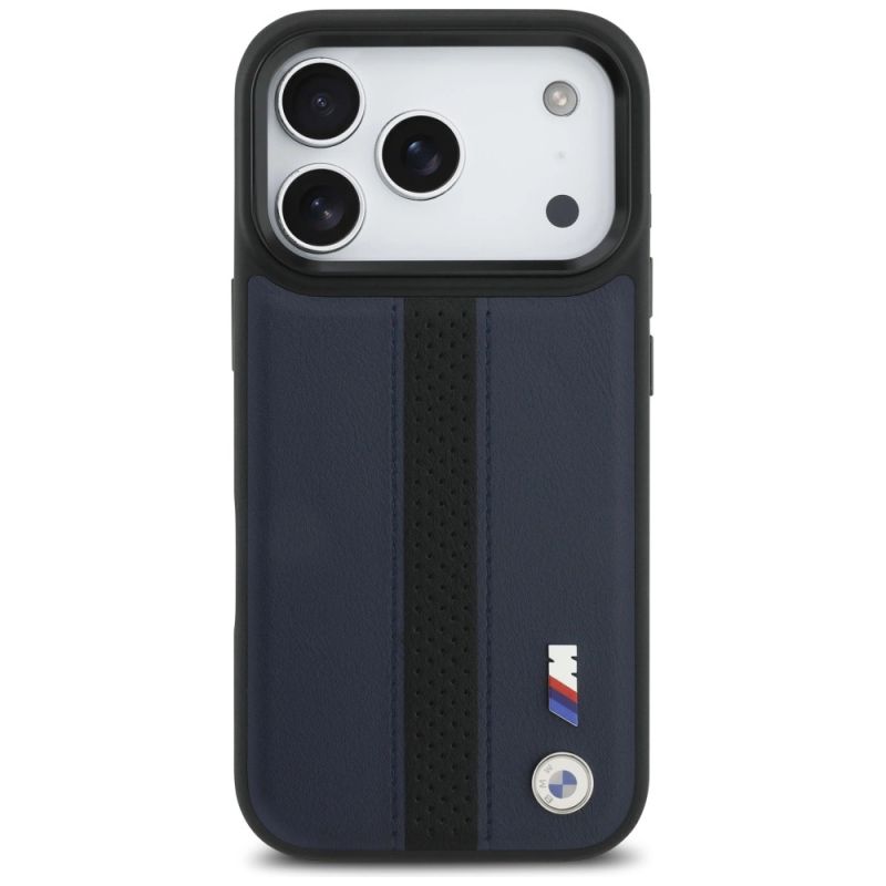 Etui BMW M Perforated Stripe Logo MagSafe na iPhone 17 Pro - granatowe - obrazek 3