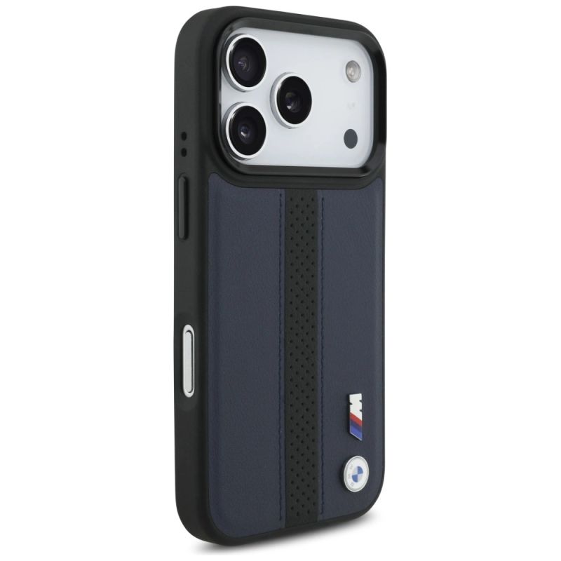 Etui BMW M Perforated Stripe Logo MagSafe na iPhone 17 Pro - granatowe - obrazek 4