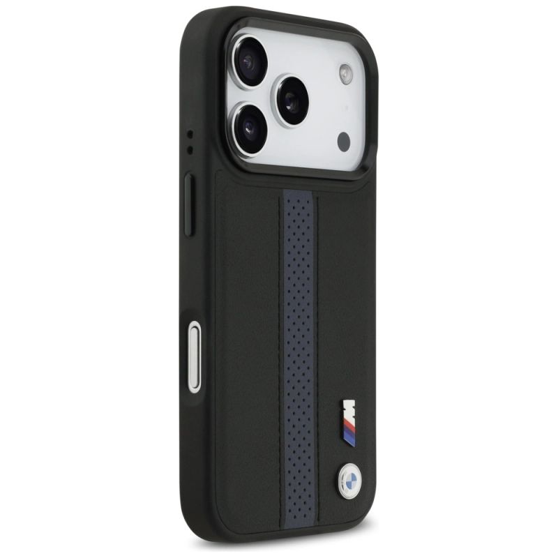 Etui BMW M Perforated Stripe Logo MagSafe na iPhone 17 Pro - niebieskie - obrazek 4