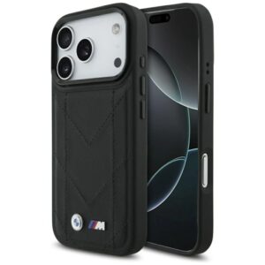Etui BMW M Quilted Logo MagSafe na iPhone 17 Pro - czarne